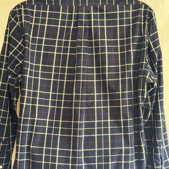 I-6 Men’s Brooks Brothers Black Cream & Red Plaid Dress Shirt Size L - Picture 11 of 16